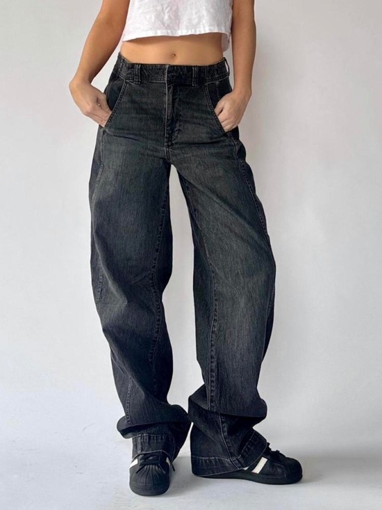 Madewell Pants - MADEWELL tapered Charcoal Denim Jeans